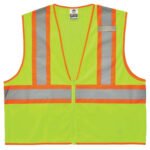 Ergodyne GloWear&Acirc&reg 8229Z Type R Class 2 Economy Two-Tone Vest, Lime, 4XL/5XL